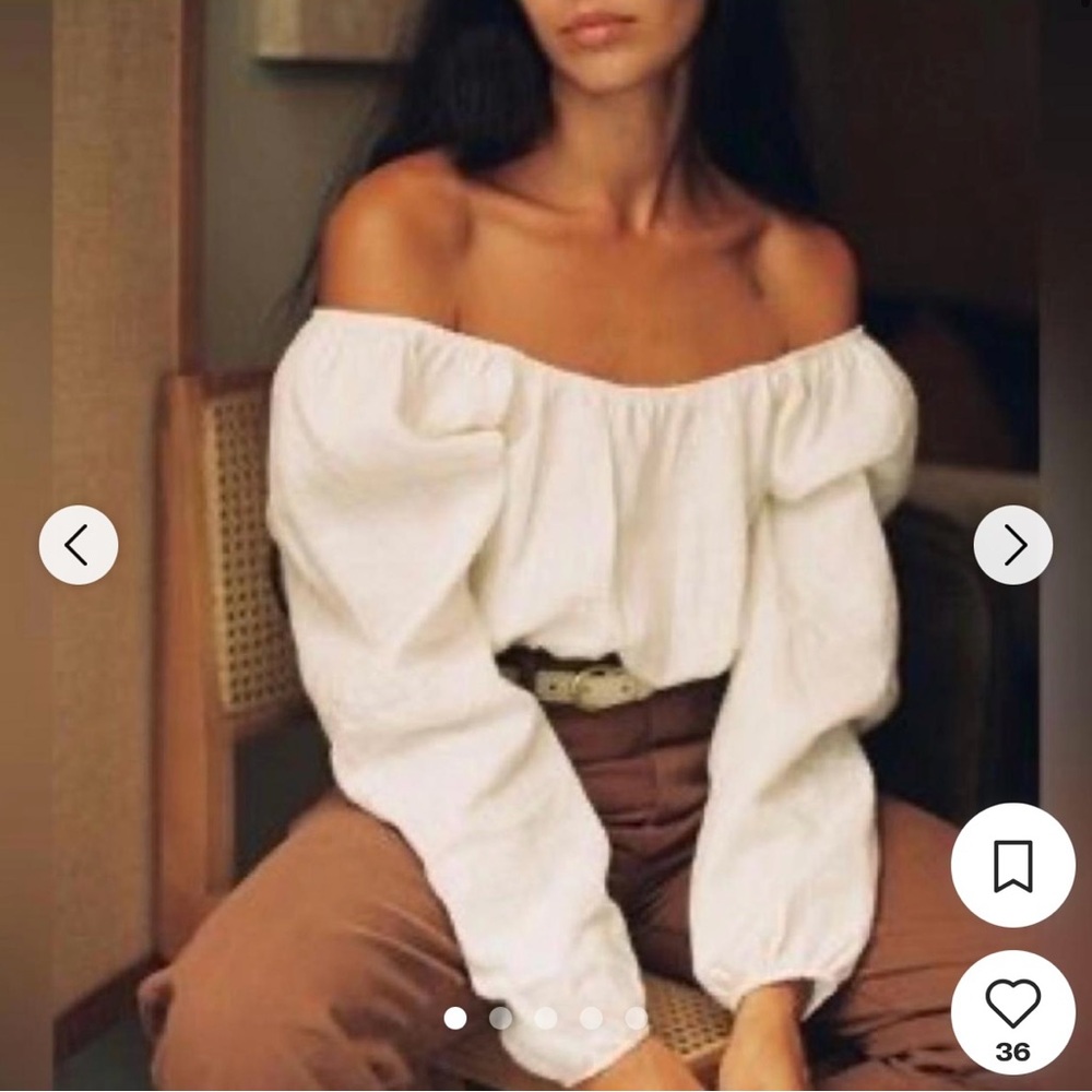 Ozma Long Sleeve Linen Blouse